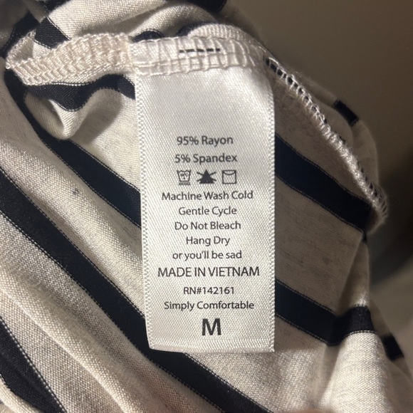 Striped Black and White LulaRoe “Julia” Midi Dress - Picture 3 of 8